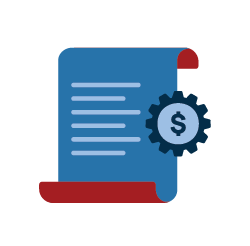 blue paper with dollar sign overlay